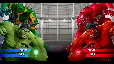 Hulk and Venom vs Red Hulk and Venom - MARVEL VS. CAPCOM: INFINITE