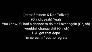 Eminem - No Regrets (Official video lyrics )