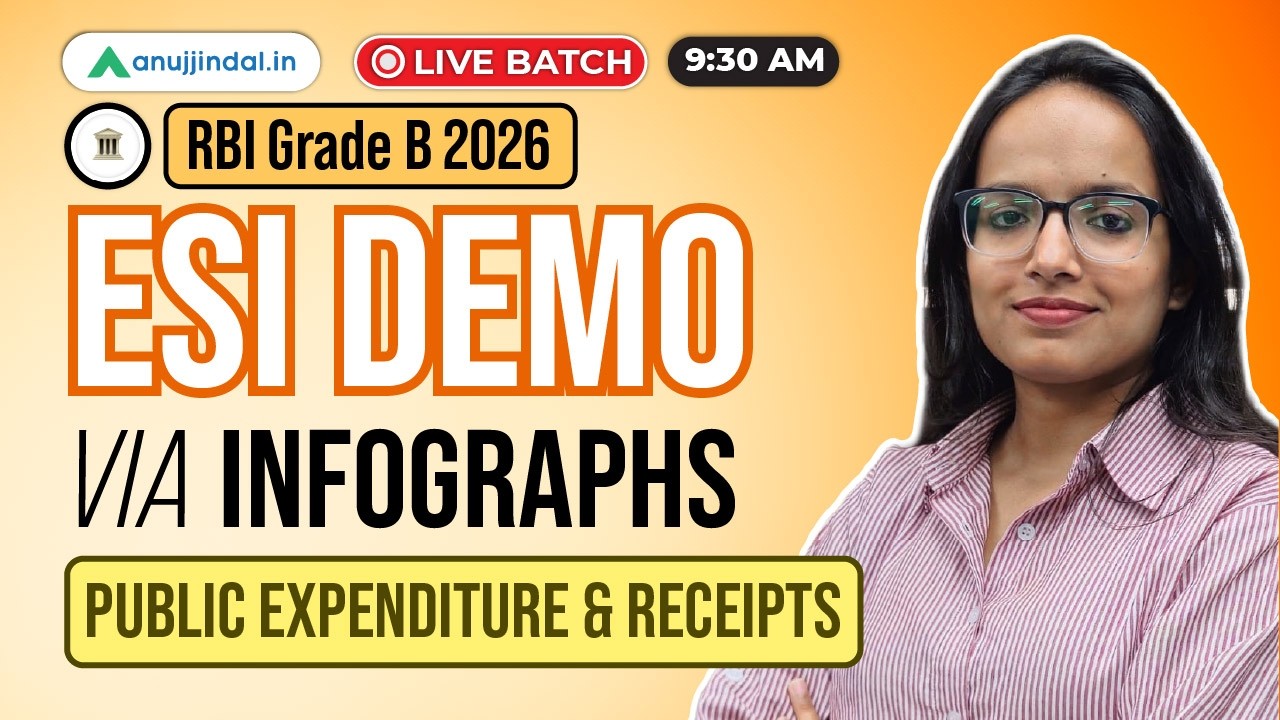 RBI Grade B 2026: Free Class Economic & Social Issues | Public Expenditure & Receipts | Anuj Jindal