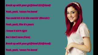 Ariana Grande   break up with your girlfriend, i'm bored lyrics video Resimi