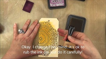 Stenciling with Distress Ink