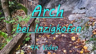 Das Felsentor Bei Inzigkofen Ist Ein Natürlich Entstandener Natursteinbogen. 4K Video
