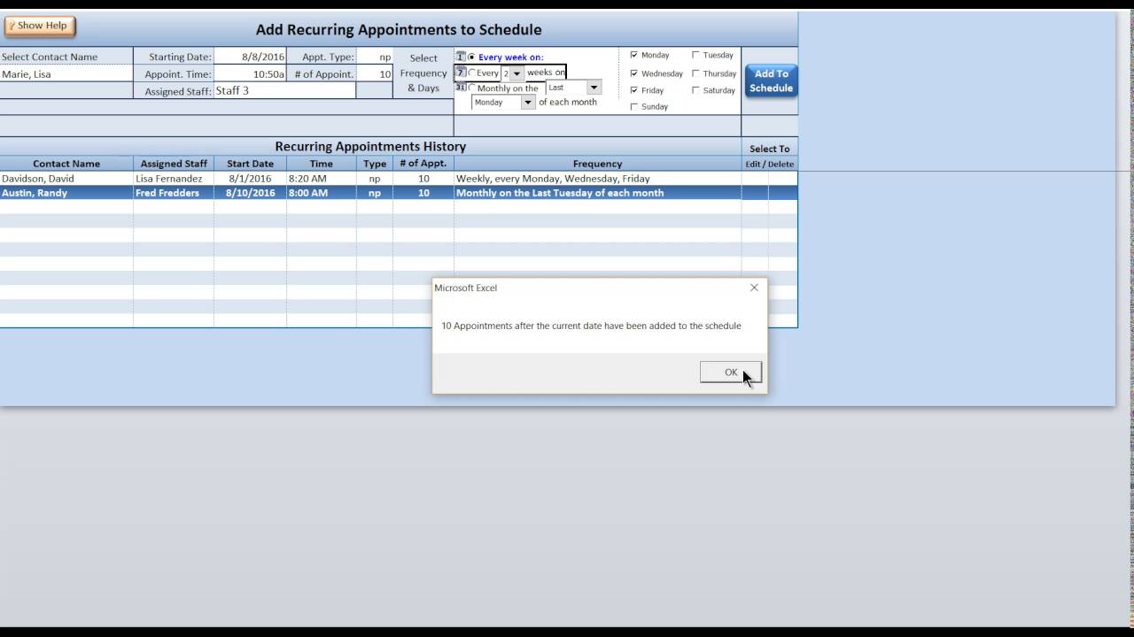 staff scheduler excel