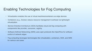 Enabling Technologies for Fog Computing | Fog Computing-I