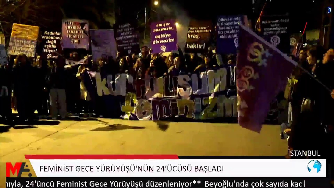 FEMİNİST GECE YÜRÜYÜŞÜ'NÜN 24'ÜCÜSÜ BAŞLADI