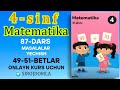 4-sinf 87-dars | Masalalar yechish |Eng oson usulda bajarish