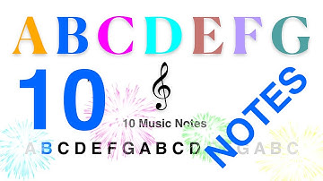 10 Notes, New Color Note: B - Read Music Notes in Treble Clef (A B C D E F G)