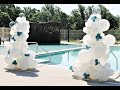 How To Balloon Garland Tutorial DIY | Outdoor Balloon Columns