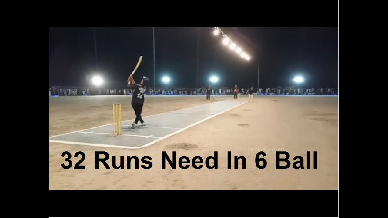 32 Runs in Last 6 Balls Amazing Performance Young Batsman - YouTube