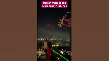 Iranian Missiles Crossing Labenon Over A Wedding Ceremony Iranisraelwar Conflict War News 