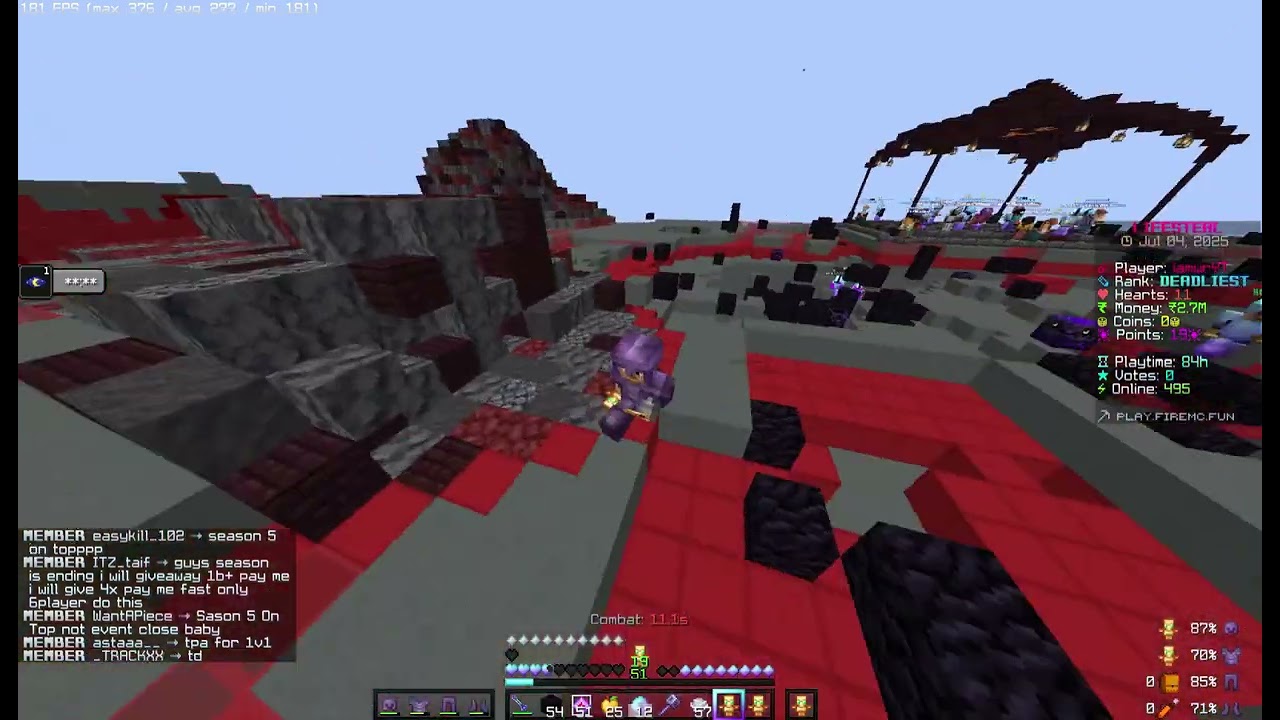 Dominating FireMC Warp Cpvp The Last Day of the Season