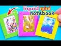 DIY Miniature LIQUID Notebook | DIY HAZ MINI LIBRETAS LÍQUIDAS ~ Idea by PipeCleanerCrafts B