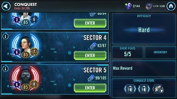 Conquest Hard Mode - Sector 5 Max Reward & Multiple Feats Achieved