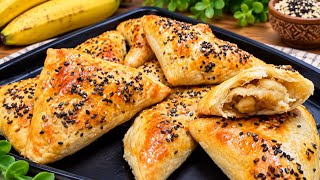 Crispy banana puff. Easy and delicious recipe. Everyone loves it.Very interesting and unique recipe😋