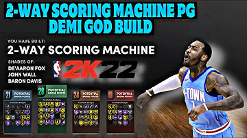 NBA 2K22 NEXT GEN 2 WAY SCORING MACHINE PG DEMIGOD BUILD WITH 92 BADGES