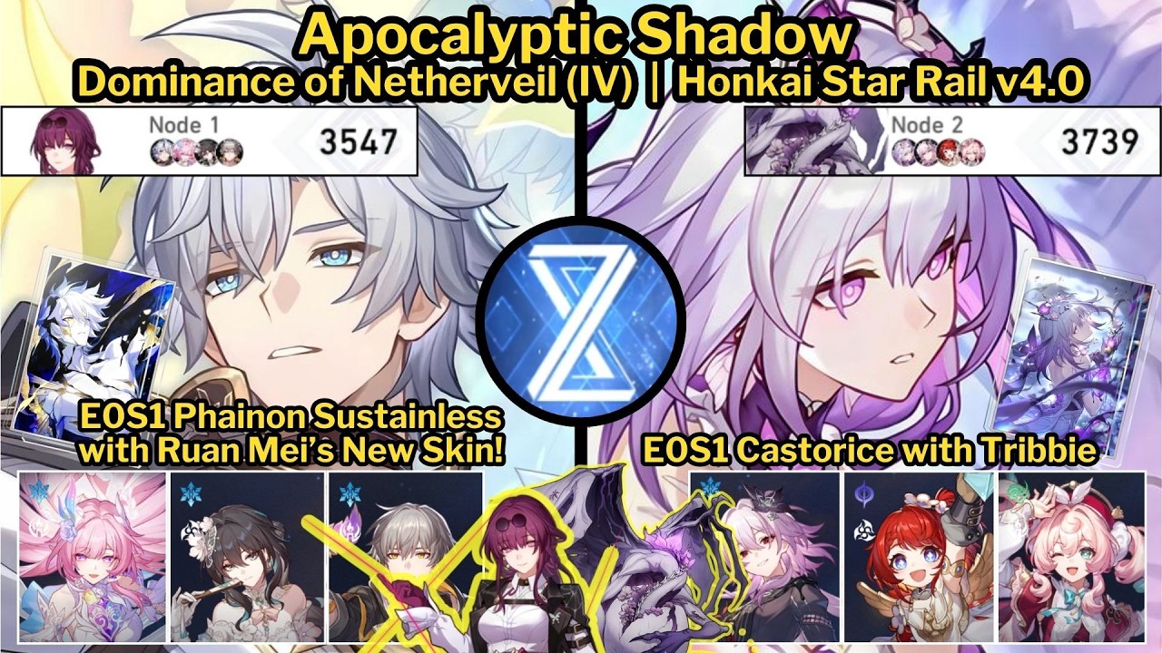 Apocalyptic Shadow 4.0 E0S1 Phainon Sustainless with Ruan Mei and E0S1 Cast | Honkai Star Rail v4.0