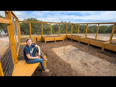 Enclosed Walk In Garden with Raised Beds