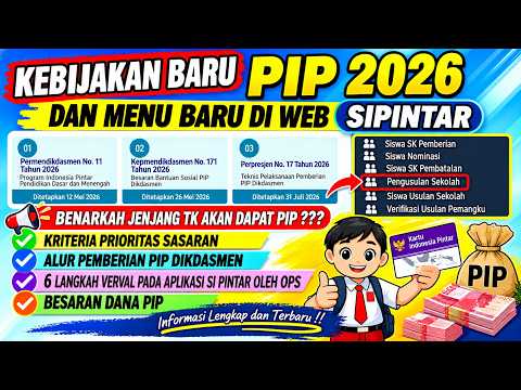 KEBIJAKAN BARU DAN MENU BARU DI PIP 2026 | APAKAH TK AKAN DAPAT PIP JUGA ???