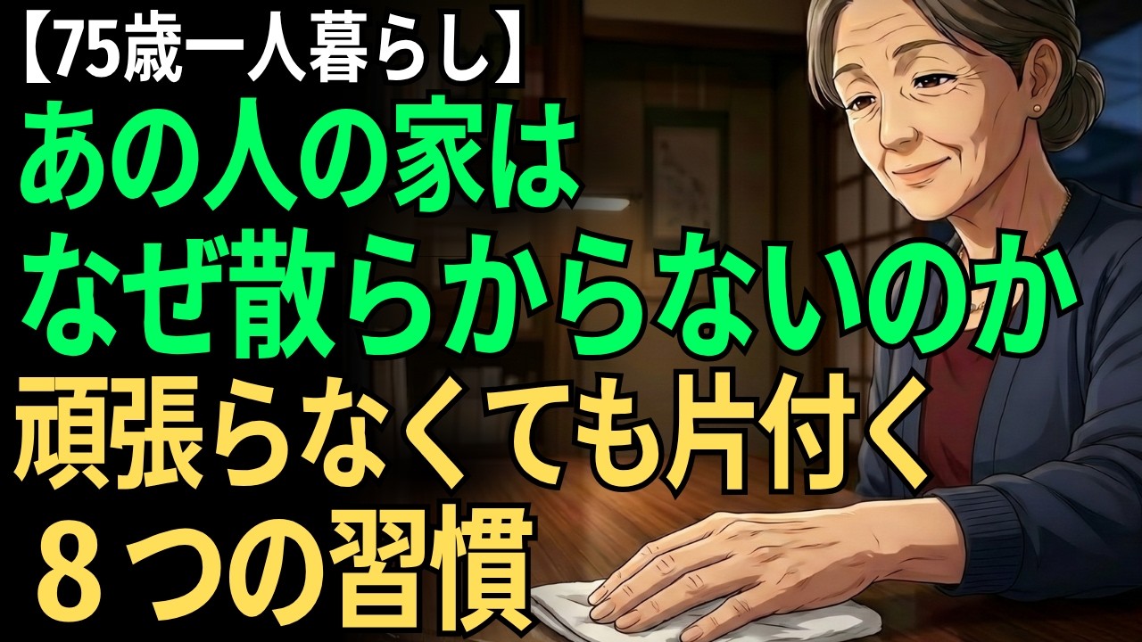 【75歳一人暮らし】あの人の家はなぜ散らからないのか。片付けが苦手な私が変えた8つの習慣
