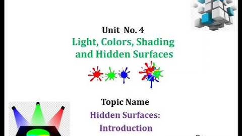 CG: Hidden Surfaces, Back Face Removal.