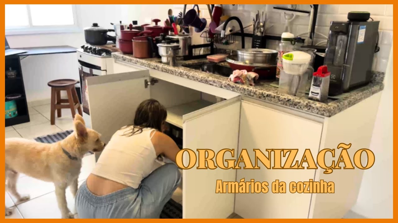 ORGANIZANDO MEUS ARMÁRIOS DA COZINHA - VLOG DE ORGANIZAÇÃO | Dani Marcolongo