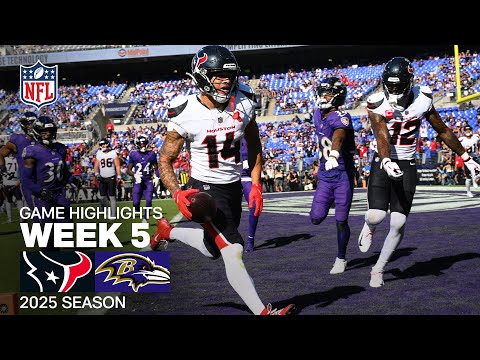 Houston Texans Vs Baltimore Ravens Game Highlights NFL 2025 Season Week 5 