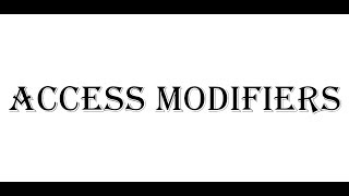 Access Modifiers || Access Modifiers in TypeScript