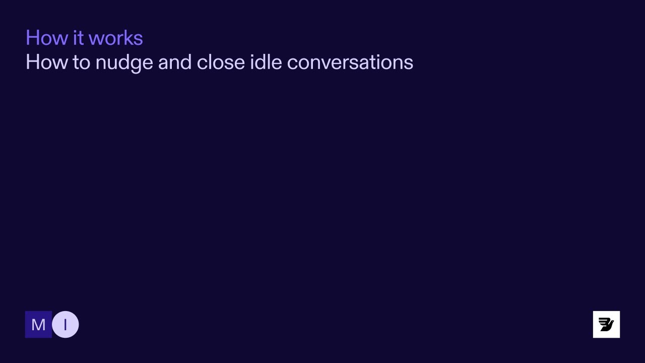 How to nudge and close idle conversations - YouTube