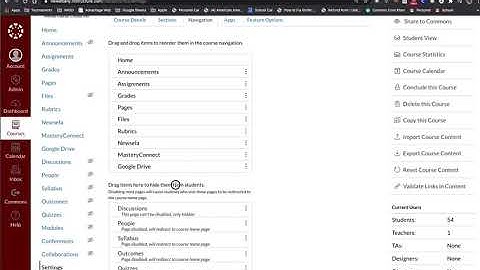 How to change the Canvas navigation bar