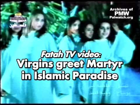 Dark eyed virgins greet Muslim Martyrs in Paradise