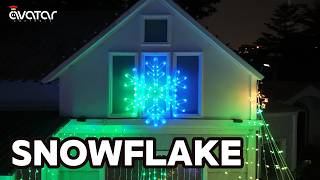43 Huge Snowflake Decoration with Smart Programmable RGB Multicolor Changing Lights App-controlled @avatarcontrols