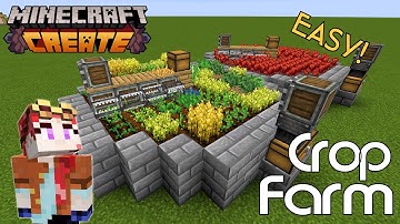 Minecraft Create Mod (1.20.1): Easy Fully AUTOMATIC CROP farm. Perfect first farm.