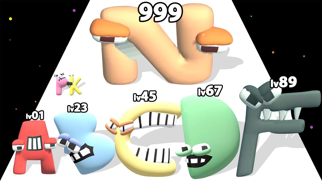 ALPHABET LORE EVOLUTION RUNNER - Level Up Alphabet Max Level Gameplay ...