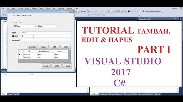 TUTORIAL TAMBAH  HAPUS  EDIT MENGGUNAKAN VISUAL STUDIO 2017 C# PART 1