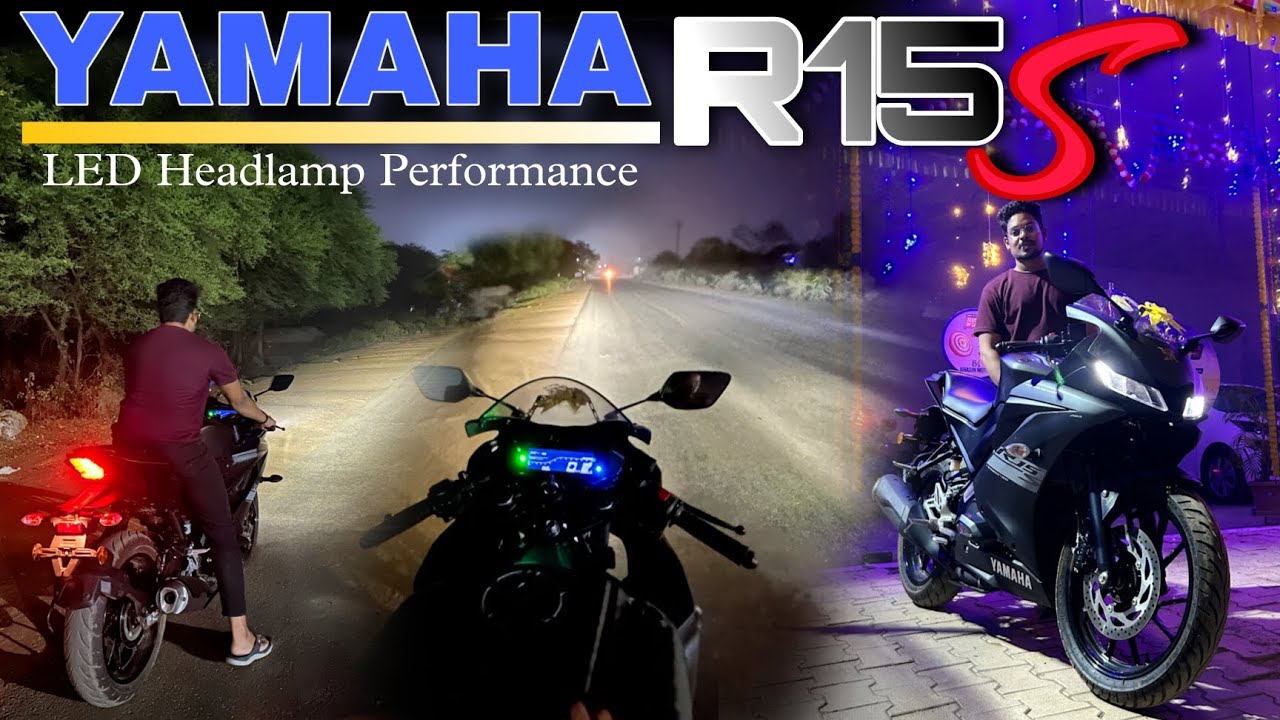 Yamaha R15 S V3 - Headlight Night Vision Test 🔥 Awesome 👍