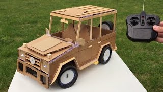 How to Make a Car with Remote Control using Cardboard - Mercedes-Benz G class - Awesome Toy DIY