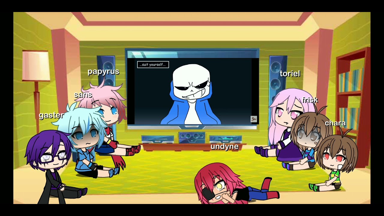 undertale reacts to sans vs jevil - YouTube
