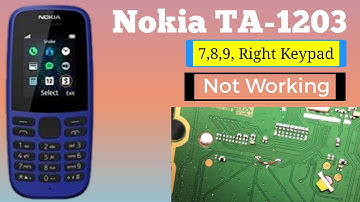 Nokia TA-1203 Keypad Not working 7 8 9 Right button Problem