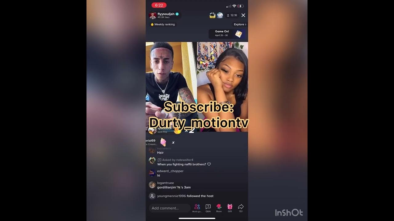 Flyysoulja flirting again on TikTok live with a baddie flyysoulja 