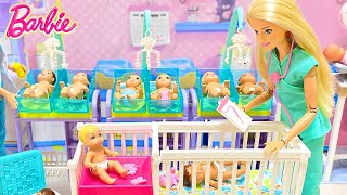 バービー 産婦人科 赤ちゃんがいっぱい 病院 / Barbie Doctor Doll Hospital Toy