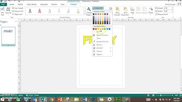 Inserting Word Art in MS Publisher
