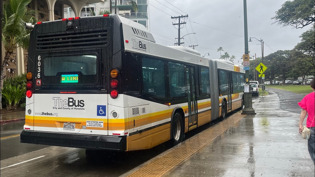 TheBus Honolulu Bus 6036 Route W Line Lelepaua Daniel K Inouye ...