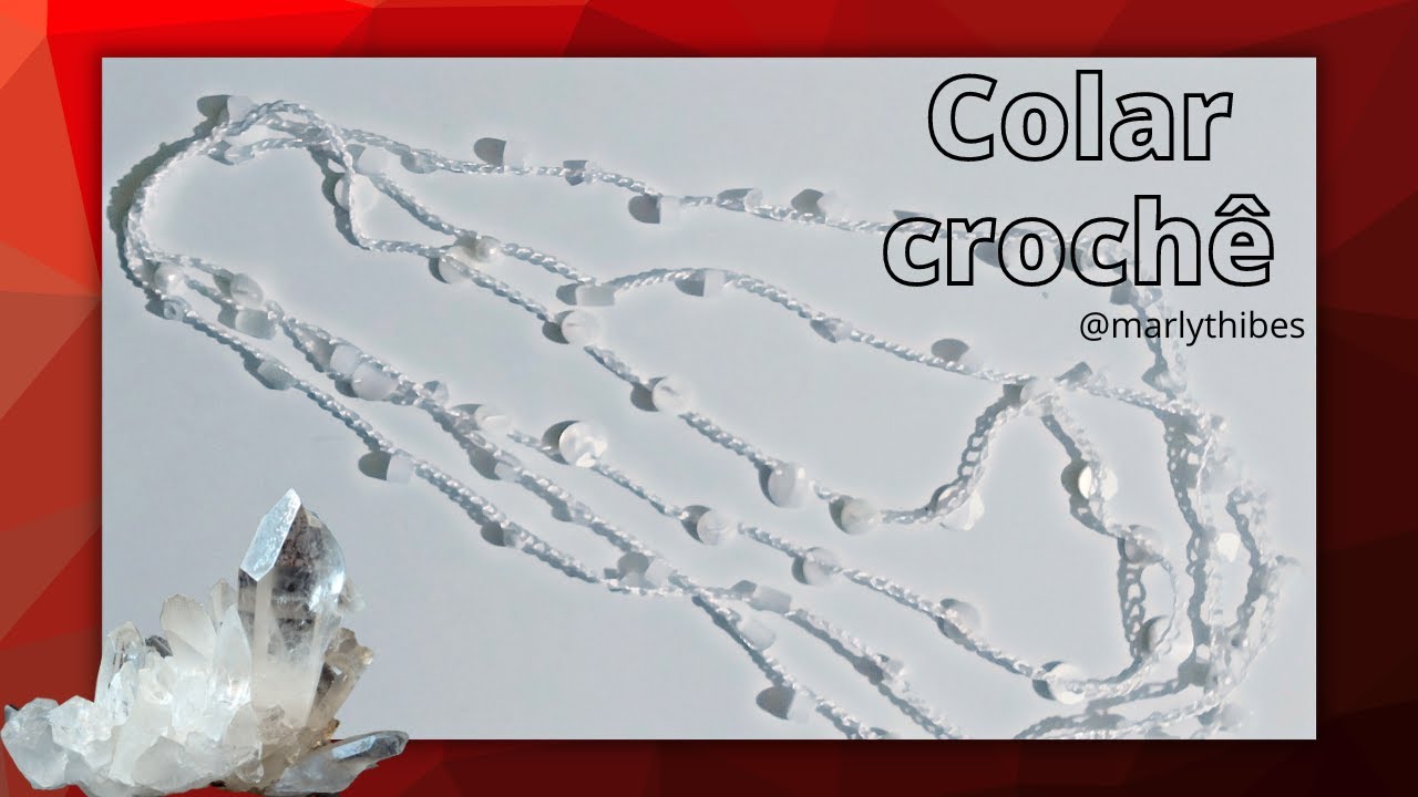 Colar fácil croche/ Colar com botões e contas/ bijuteria feito à mão  @MarlyThibes