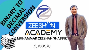 Binary to Decimal Conversion in Urdu/Hindi||Lecture 6 || Digital Logic & Design