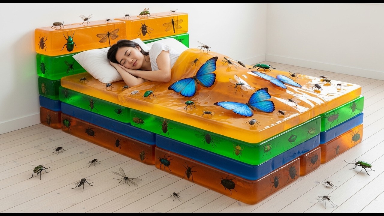 Which Surreal Mirror Glass Bed Is Your Favorite? 🪞🛏️ | Oddly Satisfying AI #ASMR #ViralVideo #4K