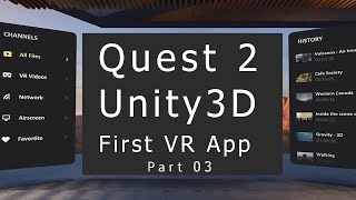 Quest 2 & Unity 3D first VR App | Part 03: Running Method Types\ screenshot 3