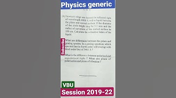 VBU sem-4 physics generic paper 🗞️🗞️ session (2019-2022)