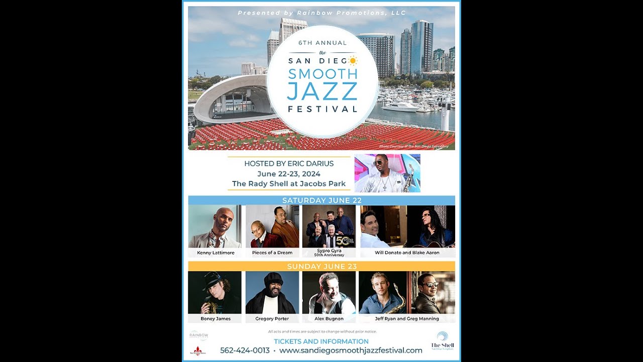 San diego smooth jazz festival june 22 23 2024 youtube