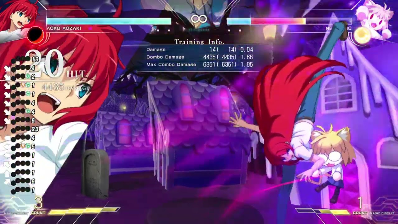 [MBTL] Aoko can two-touch Neco Arc with a reset but it's stupid.