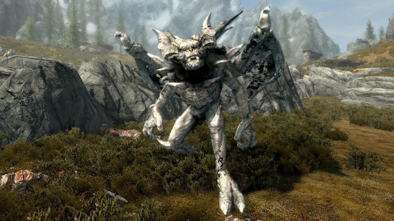 Skyrim Mods Conjure Gargoyle Boss Ps4 Youtube